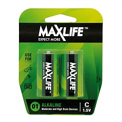 Maxlife 2 Pack Alkaline C Battery