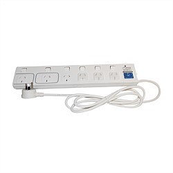 HPM 6 Outlet Surge Protector Powerboard