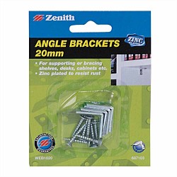 Zenith 4 Pack Zinc Plated Angle Brackets 