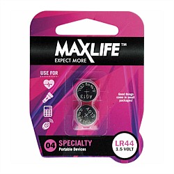Maxlife 2pk LR44  Button Cell Battery 