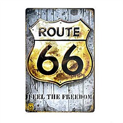 Route 66 Feel The Freedom Tin Sign
