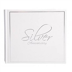 Silver 25th Wedding Anniversary Photo Album