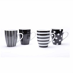 Assorted Black Design Porcelain Mug