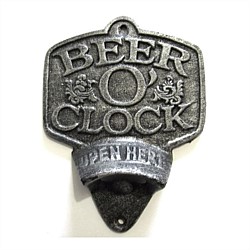 Cast Iron Beer O'Clock Bottle Opener
