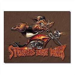 Tin Sign Sturgis Bike Week-Wild Boar