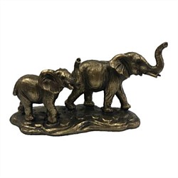 Two Elephants Walking Ornament