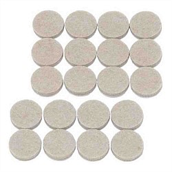 Soft Touch Oatmeal Round Felt Pads 19mm