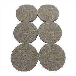 Soft Touch Oatmeal Round Felt Pads 38mm