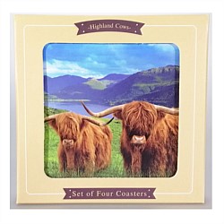 Leonardo Collection Highland Cow Coaster Set