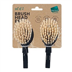Seymours Replacement Heads For Bamboo Dish Brush 2pce