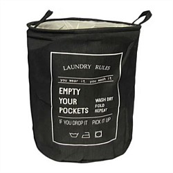 Laundry Basket Pockets Round
