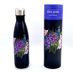 Crowned Tui & Flowers Drink Bottle