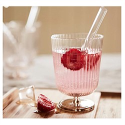 Reusable Glass Drinking Straw Set For Cocktails