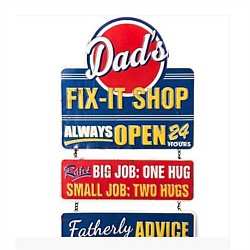 Men's Republic Retro Dad's Fix-It-Shop Sign