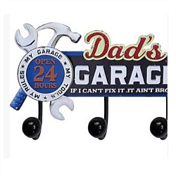 Men's Republic Retro Dad's Garage Sign With Hooks