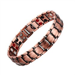 Copper Bracelet 2 Tone 4 Magnets