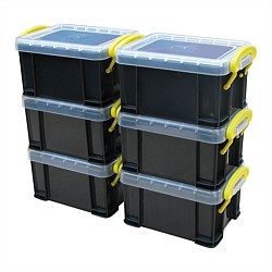 Minituff Plastic Storage Boxes 6 Pack